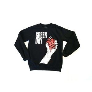 Green Day Band American Idiot Graphic Women's Sweatshirt Size Small Black